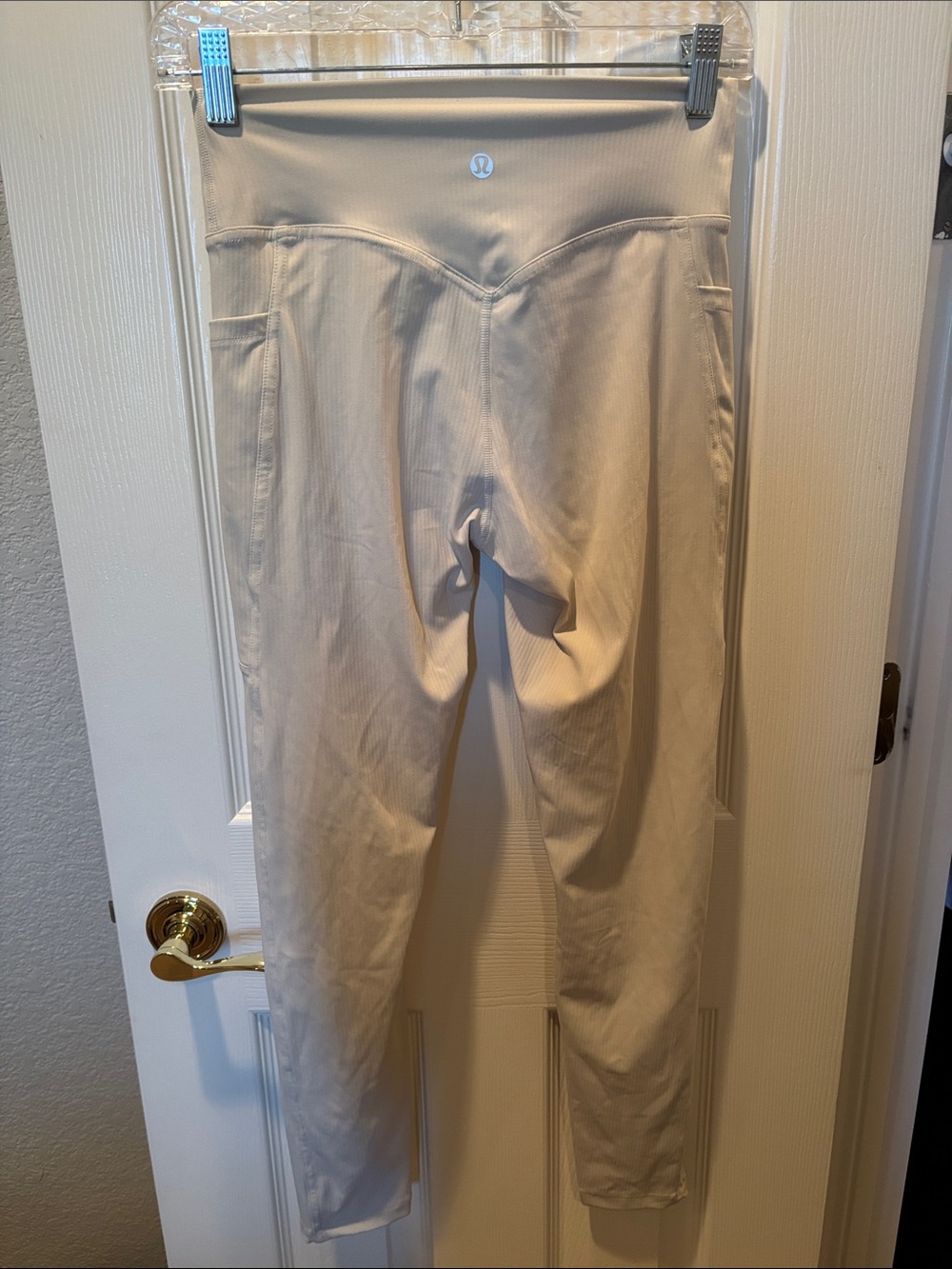 NWT Lululemon Align High-Rise Pocket Leggings Ribbed Bone Cream Sz 8 - Picture 4 of 7